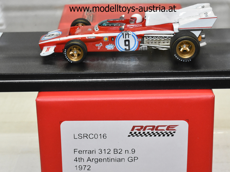 Ferrari 312 B2 1972 Clay REGAZZONI Argentinien GP 1:43, Modelltoys-Austria