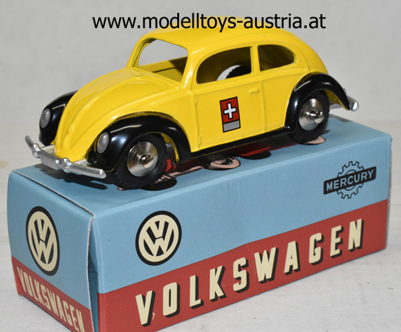 VW Käfer Ovali Schweizer Post gelb / schwarz 1:48, Modelltoys-Austria