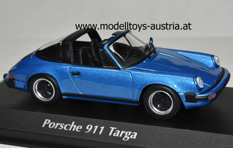 Porsche 911 G Model Targa 1977 blue metallic 1:43, Modelltoys-Austria