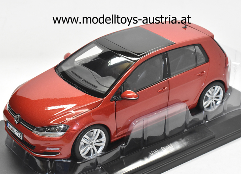 VW Golf VII Golf 7 Limousine 5 türig 2014 rot metallik 1:18,  Modelltoys-Austria