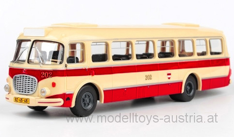 Skoda 706 RTO Autobus 1961 202 BRNO 1:43, Modelltoys-Austria