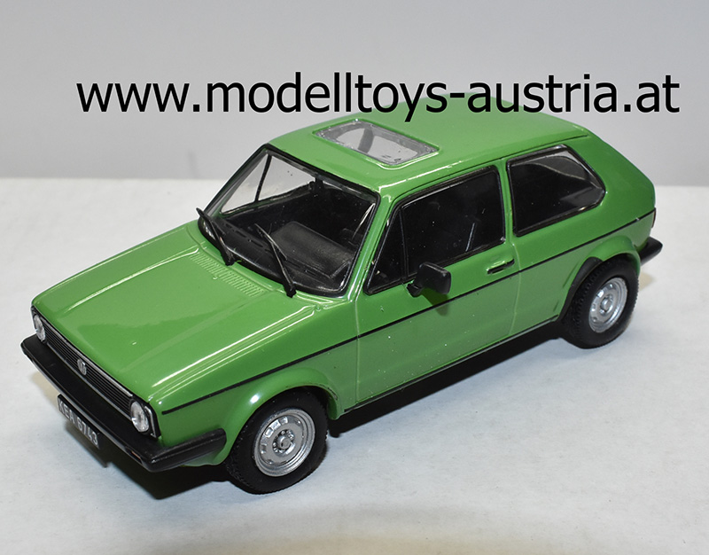 VW Golf I Golf 1 Limousine 3-türig 1980 grün 1:43, Modelltoys-Austria