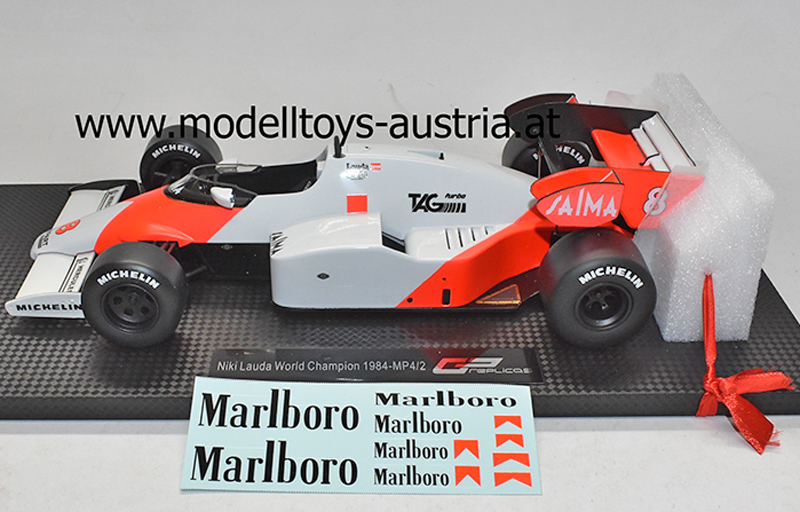 McLaren MP4/2 TAG Turbo 1984 WELTMEISTER Niki LAUDA 1:18 GP Replicas,  Modelltoys-Austria