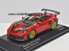 Porsche 911 991 Coupe GT2 RS WEISSACH PAKET 2018 rot / schwarz 1:43