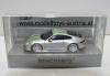 Porsche 911 991 Coupe R 2016 silber mit grünen Streifen 1:87 HO