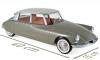 Citroen DS19 DS 19 1959 Marron Glace / Blanc Carrare 1:12 Norev