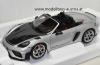Porsche 718 Boxster 982 Spyder RS Cabriolet 2023 Weissach Pack GT silver metallic 1:18