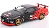 Nissan Skyline R34 GT-R 1999 Advan Drift black / red 1:18