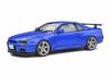 Nissan Skyline R34 GT-R 1999 blau / silbr Felgen 1:18