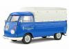VW T1 Pritschenwagen Transporter Bulli Pick up 1950 mit Plane Volkswagen Service blau 1:18