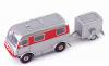 Tatra T805 H + Z Zugmaschine und Hänger 1953 silber / rot 1:43 mit USB Stick 10 Jahre Autocult