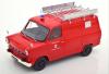 Ford Transit Kasten Delivery Van 1970 mit Dachgepäckträger rot FEUERWEHR 1:18