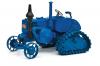 Lanz Bulldog Halbraupe Traktor blau 1:18