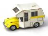 VW Käfer Minihome Motorhome Camper Caravan Campingbus 1977 gelb / weiss 1:43