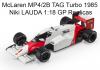 McLaren MP4/2B TAG Turbo 1985 Niki LAUDA 1:18 GP Replicas