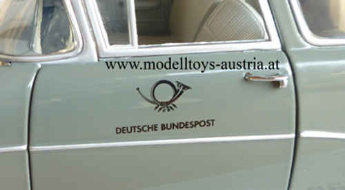 Opel Rekord P1 Caravan Kombi 2-türig Deutsche Bundespost 1:18