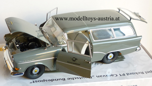 Opel Rekord P1 Caravan Kombi 2-türig Deutsche Bundespost 1:18