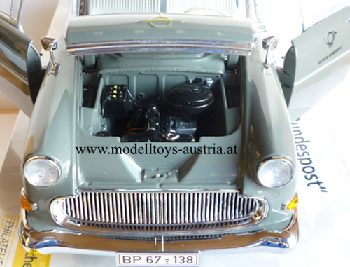Opel Rekord P1 Caravan Kombi 2-türig Deutsche Bundespost 1:18