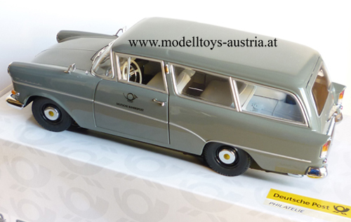 Opel Rekord P1 Caravan Kombi 2-türig Deutsche Bundespost 1:18