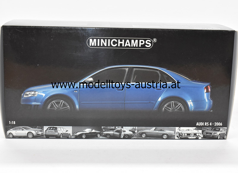 Audi A4 B7 Limousine RS4 Quattro 2006 blau metallik 1:18
