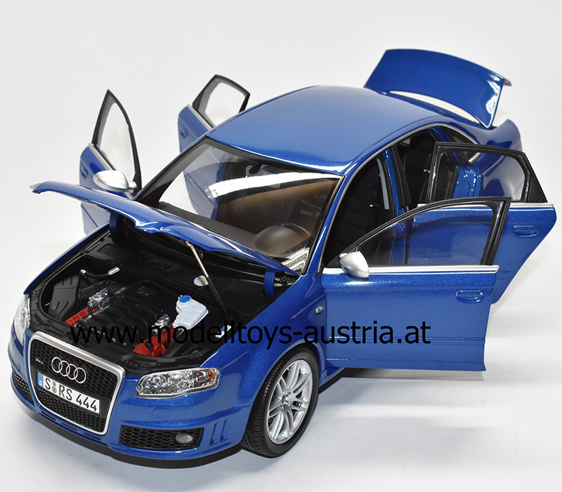 Audi A4 B7 Limousine RS4 Quattro 2006 blau metallik 1:18