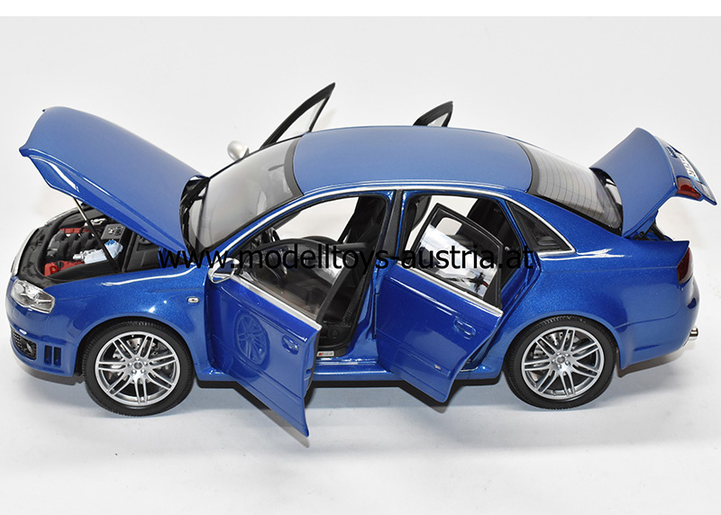 Audi A4 B7 Limousine RS4 Quattro 2006 blau metallik 1:18