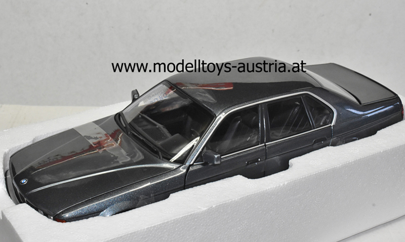 BMW E32 Limousine 730I 1986 dunkel grau metallik 1:18