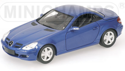 Mercedes Benz R171 SLK Cabrio mit Klappdach 2004 blau 1:18