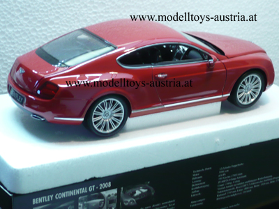 Bentley Continental GT Coupe 2008 rot 1:18