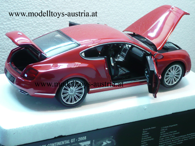 Bentley Continental GT Coupe 2008 rot 1:18