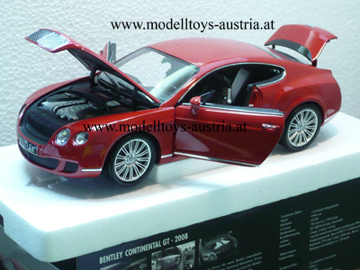 Bentley Continental GT Coupe 2008 rot 1:18