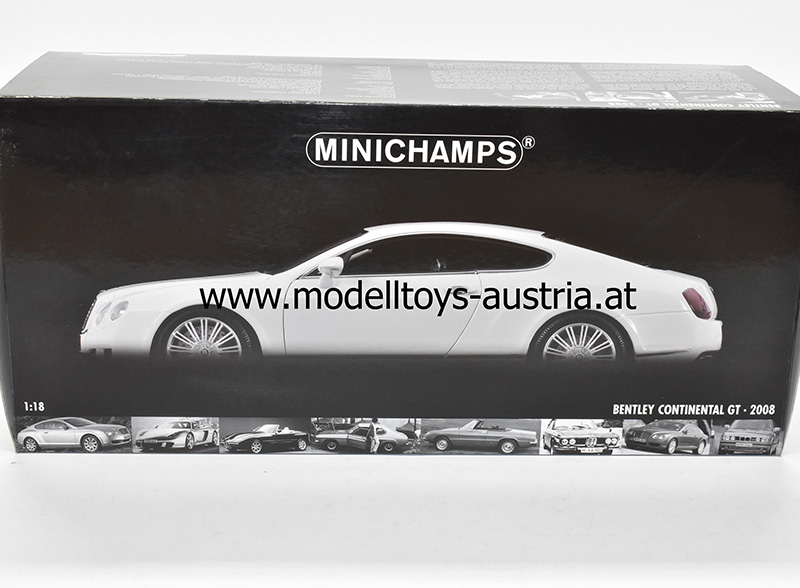 Bentley Continental GT Coupe 2008 weiss 1:18 Minichamps