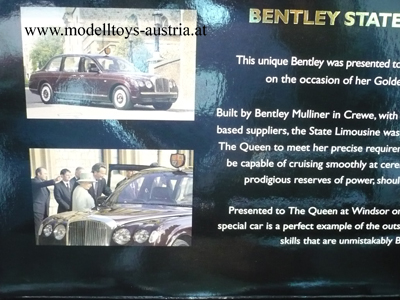 Bentley Staatslimousine 2002 Queen von der Majestät der Königin 1:18