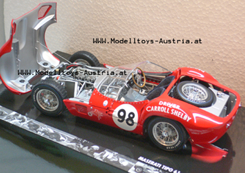 Maserati Birdcage Tipo 61 1960 Riverside Carroll SHELBY 1:18
