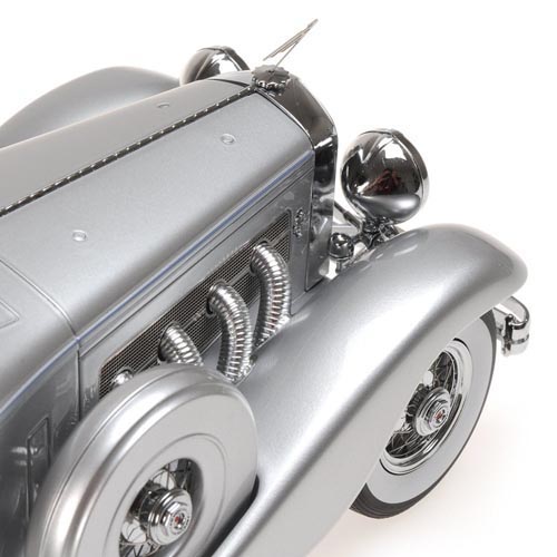 Düsenberg SJN Supercharged Cabrio 1936 silber metallik 1:18