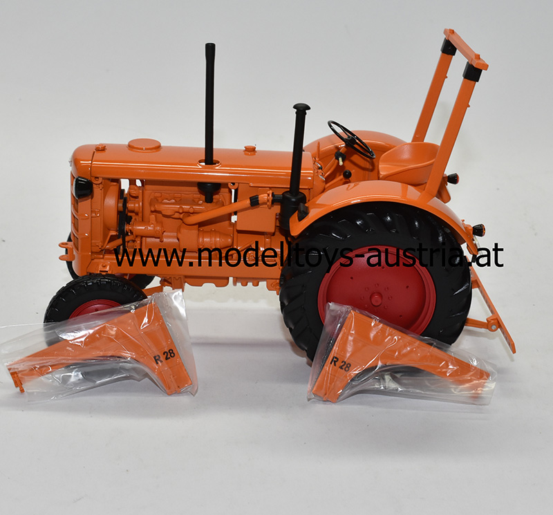 Hanomag R28 R 28 Traktor 1953 orange 1:18