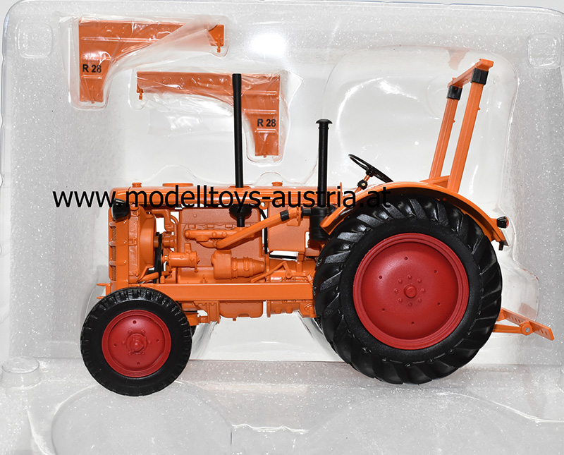 Hanomag R28 R 28 Traktor 1953 orange 1:18