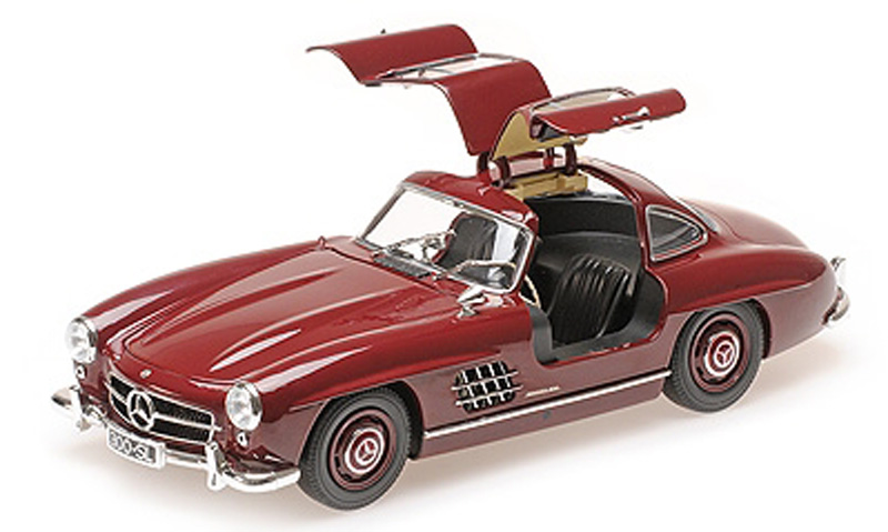 Mercedes Benz W198 300 SL 1955 dunkel rot 1:18
