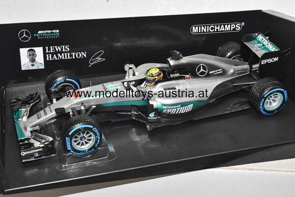 Mercedes GP PETRONAS AMG W07 Hybrid 2016 Lewis HAMILTON Sieger Brasilien GP 1:18 Minichamps
