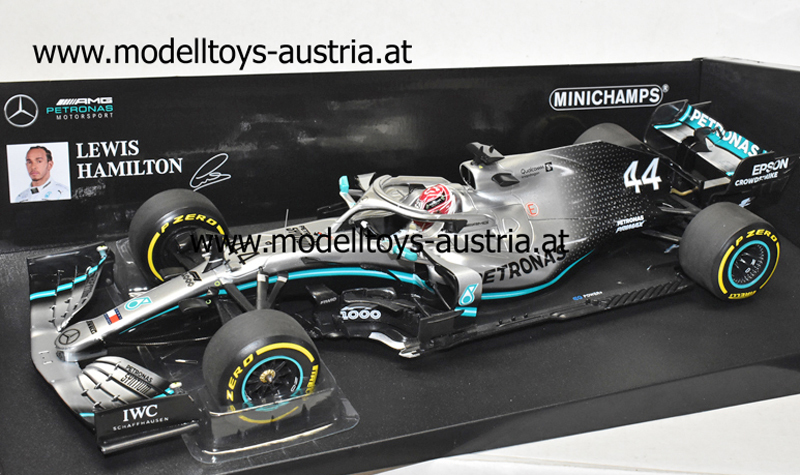 Mercedes AMG Petronas F1 W10 EQ Power+ 2019 Lewis HAMILTON WELTMEISTER Sieger China GP 1:18 Minichamps