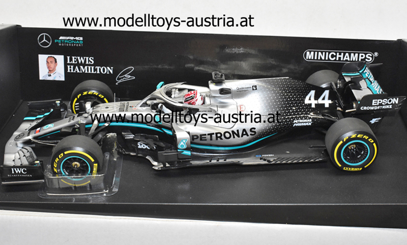 Mercedes AMG Petronas F1 W10 EQ Power+ 2019 Lewis HAMILTON WELTMEISTER Sieger China GP 1:18 Minichamps