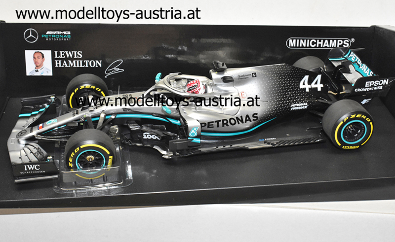 Mercedes AMG Petronas F1 W10 EQ Power+ 2019 Lewis HAMILTON WELTMEISTER Sieger China GP 1:18 Minichamps
