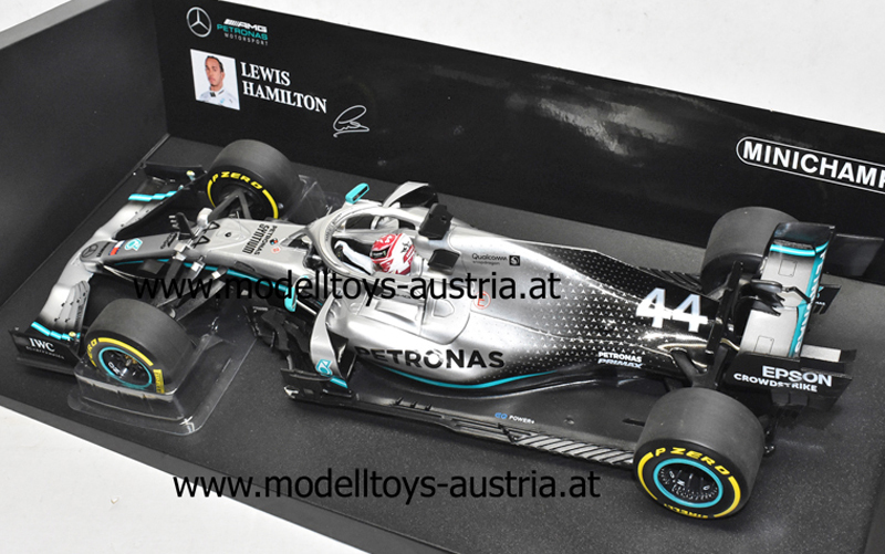 Mercedes AMG Petronas F1 W10 EQ Power+ 2019 Lewis HAMILTON WELTMEISTER Sieger China GP 1:18 Minichamps