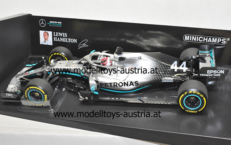 Mercedes AMG Petronas F1 W10 EQ Power+ 2019 Lewis HAMILTON WELTMEISTER Sieger China GP 1:18 Minichamps
