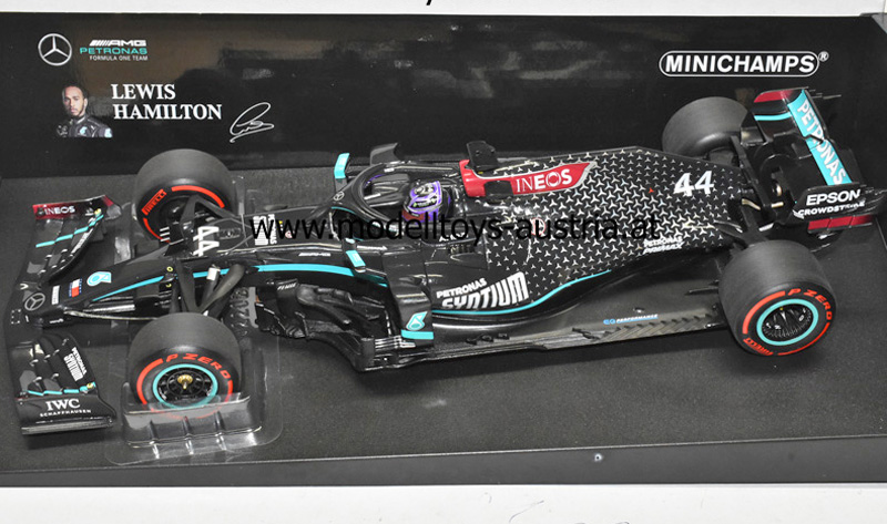 Mercedes AMG Petronas F1 W11 EQ Power+ 2020 Lewis HAMILTON Weltmeister Sieger Toskana GP Mugello 1:18 Minichamps