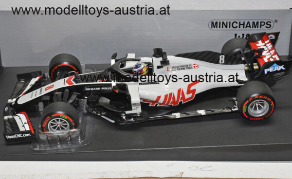 Haas F1 VF-20 Ferrari 2020 Romain GROSJEAN letztes Rennen Bahrain GP 1:18 Minichamps
