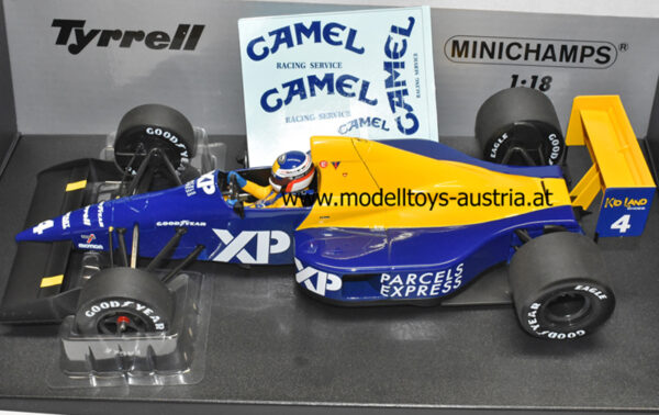 Tyrrell 018 Ford 1989 Jean ALESI F1 Debüt 4. Platz Frankreich GP 1:18