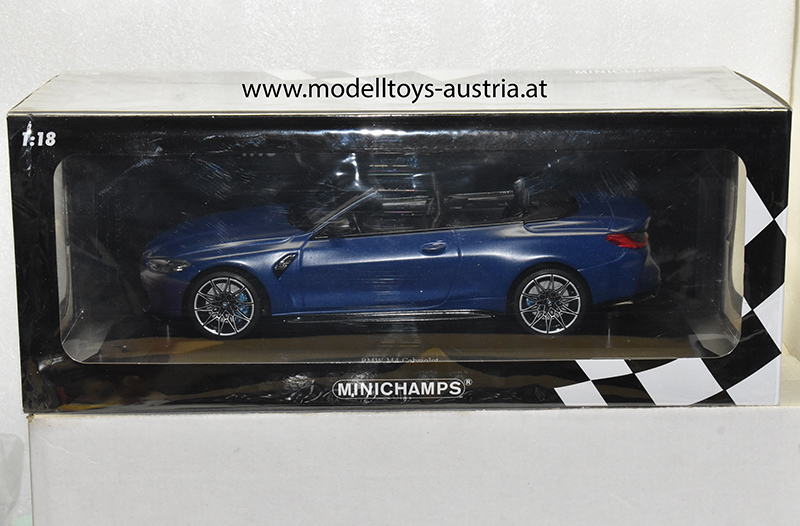 BMW G83 Cabrio M4 2021 matt blau metallik 1:18