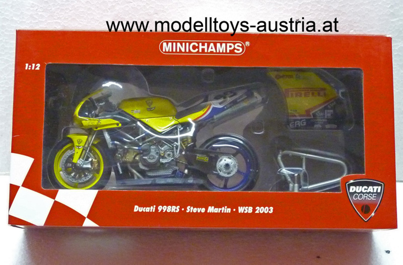 Ducati 998 RS 2003 World Superbike Steve MARTIN 1:12
