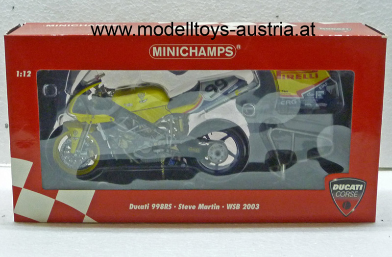 Ducati 998 RS 2003 World Superbike Steve MARTIN 1:12